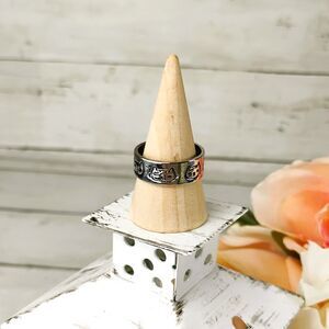 NEW Cute Cat Heads Silver Tone Ring Size 8 Kitty, Kitten, Funky, Eclectic